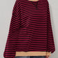 Striped Round Neck Long Sleeve T-Shirt