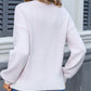 Bow Graphic Round Neck Long Sleeve Sweater