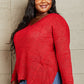 Heimish By The Fire Full Size Draped Detail Knit Sweater