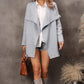 Waterfall Collar Longline Cardigan with Side Pockets