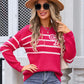 Striped Round Neck Long Sleeve Sweater