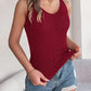 Openwork Scoop Neck Knit Vest