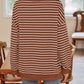 Striped Round Neck Long Sleeve Sweatshirt