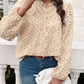 Frill Round Neck Long Sleeve Shirt